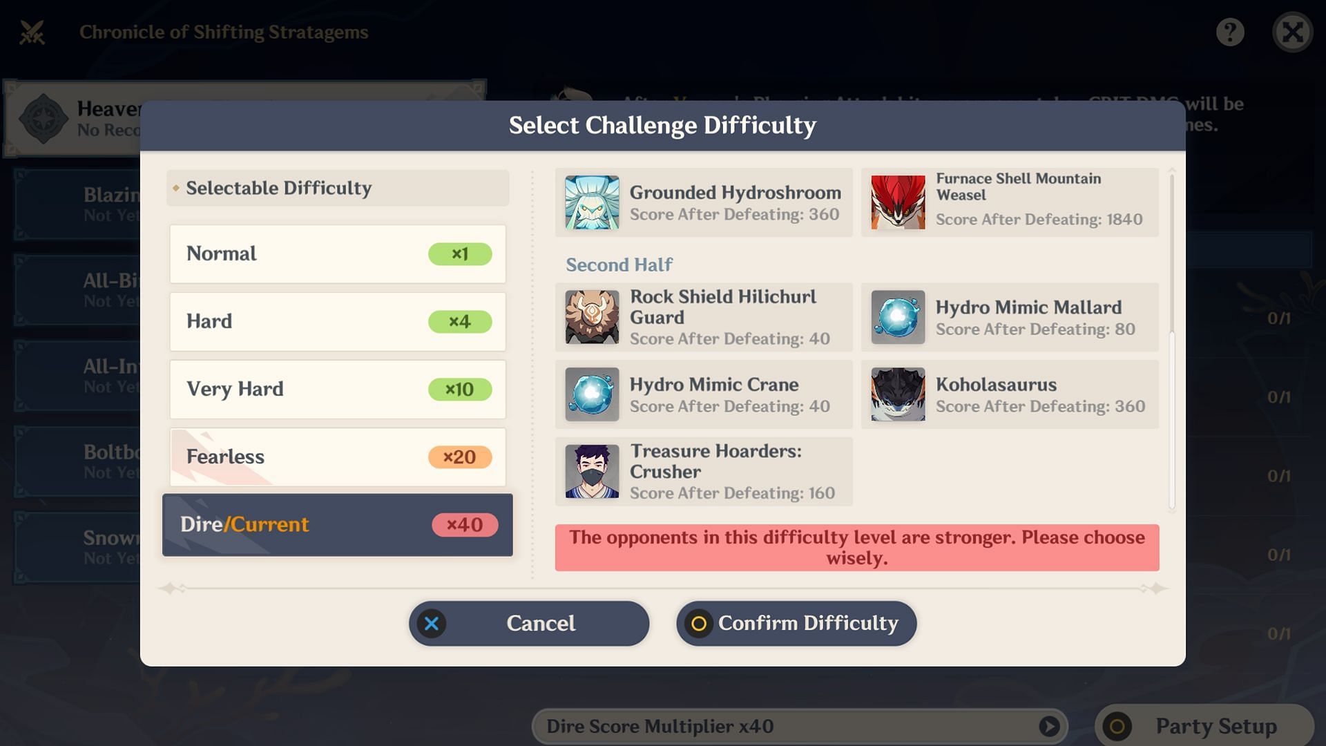 You can adjust the difficulty according to your preferences (Image via Sportskeeda Gaming/HoYoverse)